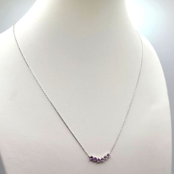Sterling Silver amethyst necklace. - Picture 8 of 9